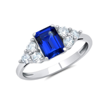 Classic Emerald Cut Ring in 10K Gold