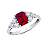 Classic Emerald Cut Ring in 10K Gold
