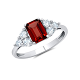 Classic Emerald Cut Ring in 10K Gold
