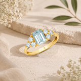 Classic Emerald Cut Ring in 10K Gold