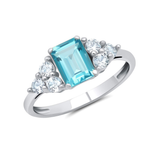Classic Emerald Cut Ring in 10K Gold