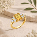 Classic Emerald Cut Ring in 10K Gold