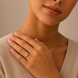 Classic Emerald Cut Ring in 10K Gold