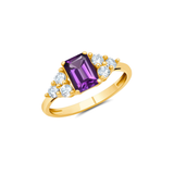 Classic Emerald Cut Ring in 10K Gold