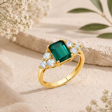 Classic Emerald Cut Ring in 10K Gold