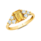 Classic Emerald Cut Ring in 10K Gold