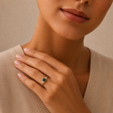 Classic Emerald Cut Ring in 10K Gold