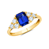 Classic Emerald Cut Ring in 10K Gold