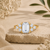 Classic Emerald Cut Ring in 10K Gold
