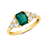 Classic Emerald Cut Ring in 10K Gold