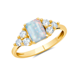Classic Emerald Cut Ring in 10K Gold