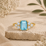 Classic Emerald Cut Ring in 10K Gold