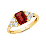 Classic Emerald Cut Ring in 10K Gold