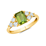Classic Emerald Cut Ring in 10K Gold