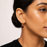 8mm  Gold Cushion Cut Dangler Earrings in 14k