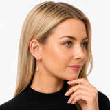 925 Sterling Silver Teardrop Hook Dangle Earrings