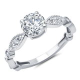 1 Carat Three Stone Princess Cut Cubic Zirconia Marquise Band in 10K Gold