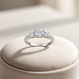 1 Carat Three Stone Cubic Zirconia Ring in 10K Gold