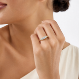 1 Carat Three Stone Cubic Zirconia Ring in 10K Gold