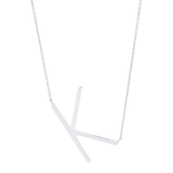 10K Gold Initial Letter Pendant Necklace