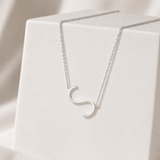 10K Gold Initial Letter Pendant Necklace