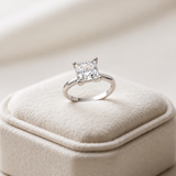 2 Carat Princess Cut Cubic Zirconia Solitaire Ring in 14K Gold