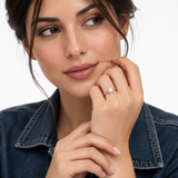 2 Carat Princess Cut Cubic Zirconia Solitaire Ring in 14K Gold