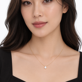 Created with Swarovski® Zirconia 10K Gold Pear Solitaire Pendant
