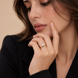 10K Gold Pear-Cut CZ Solitaire Ring