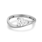 10K Gold Pear-Cut CZ Solitaire Ring