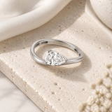 10K Gold Pear-Cut CZ Solitaire Ring