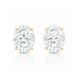 Created with Swarovski® Zirconia  14K Gold Oval Earrings