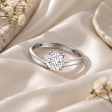 10K Gold Round-Cut CZ Wavy Band Ring