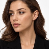 Created with Swarovski® Zirconia  14K Gold Oval Earrings