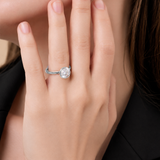 10K Solid Gold Round Cut Cubic Zirconia Bezel Set Engagement Ring