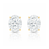 Created with Swarovski® Zirconia  14K Gold Oval Earrings