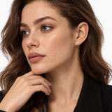 Created with Swarovski® Zirconia  14K Gold Oval Earrings
