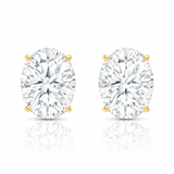 Created with Swarovski® Zirconia  14K Gold Oval Earrings