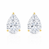 Created with Swarovski® Zirconia  14K Gold Pear Stud Earrings