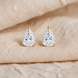 Created with Swarovski® Zirconia  14K Gold Pear Stud Earrings