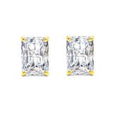 Created with Swarovski® Zirconia 14K Gold Emerald-Cut Stud EarringsZirconia