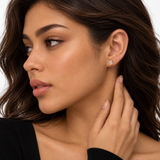Created with Swarovski® Zirconia 14K Gold Emerald-Cut Stud EarringsZirconia