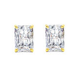 Created with Swarovski® Zirconia 14K Gold Emerald-Cut Stud EarringsZirconia