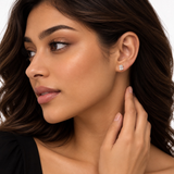 Created with Swarovski® Zirconia 14K Gold Emerald-Cut Stud EarringsZirconia