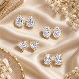 Created with Swarovski® Zirconia 14K Gold Emerald-Cut Stud EarringsZirconia