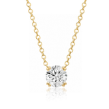 Created with Swarovski® Zirconia 10K Gold Solitaire Pendant