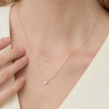 Created with Swarovski® Zirconia 10K Gold Solitaire Pendant