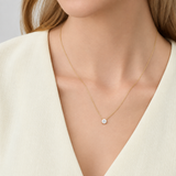 Created with Swarovski® Zirconia 10K Gold Solitaire Pendant
