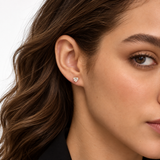 Created with Swarovski® Zirconia 14K Gold Heart Earrings