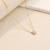 Created with Swarovski® Zirconia 10K Gold Solitaire Pendant